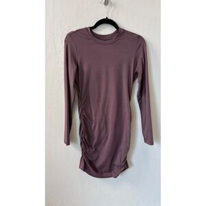 Vuori Women's Long Sleeve Halo Essential Dress Elderberry Heather Sz L